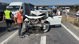 Tekirdağ’da 3 araçlı zincirleme kaza; 2 yaralı