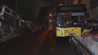 Sarıyer'de İETT otobüsü bariyere çarptı