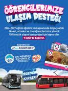Başkan Büyükkılıç’tan öğrencilere ulaşım desteği