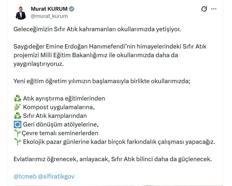 Bakan Kurum: Sıfır Atık Projemizi okullarımızda daha da yaygınlaştırıyoruz