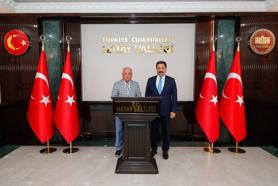 Eski TBMM Başkanı Cemil Çiçek, Hatay Valiliği’ni ziyaret etti