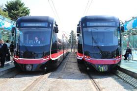 Samsun’da yeni tramvaylar raylara indi