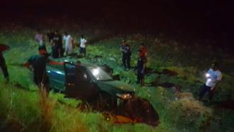 Şarapmole devrilen otomobildeki 1 kişi yaralandı