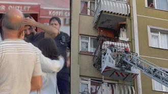 Bahçelievler'de balkondan düşen parçalar yayanın başına isabet etti