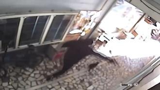 Küçükçekmece’de iş yerine silahlı saldırı düzenleyen şüphelinin yakalandığı anlar kamerada