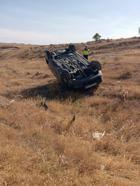 Mardin'de takla atan otomobilin sürücüsü yaralandı