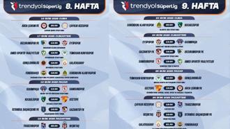 TFF, Süper Lig’de ilk yarının programını açıkladı