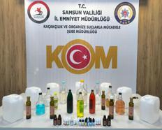 Samsun’da 35 litre etil alkol ele geçirildi