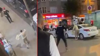 Esenler'de polise bıçakla saldırdığı öne sürülen şüpheli, bacağından vuruldu