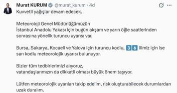 Bakan Kurum: Kuvvetli yağışlar devam edecek