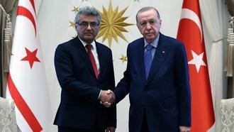 Cumhurbaşkanı Erdoğan, KKTC Cumhurbaşkanı Erhürman ile görüştü