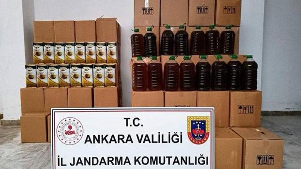 Ankara'da 1,5 milyon lira değerinde kaçak zeytinyağı ele geçirildi