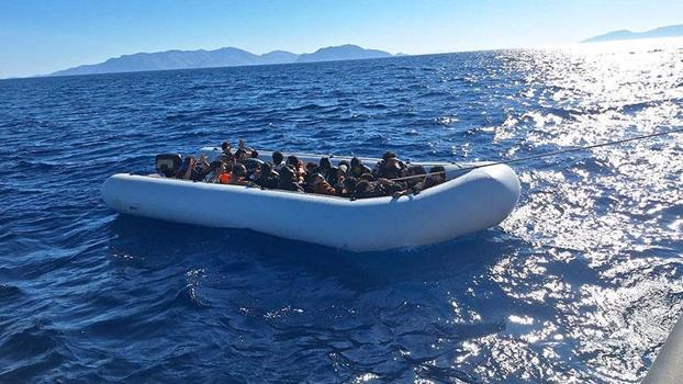 Datça açıklarında 25 kaçak göçmen kurtarıldı, 34 kaçak göçmen yakalandı