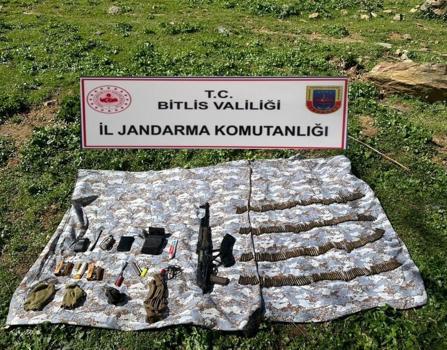 Bitlis kırsalında silah ve mühimmat ele geçirildi