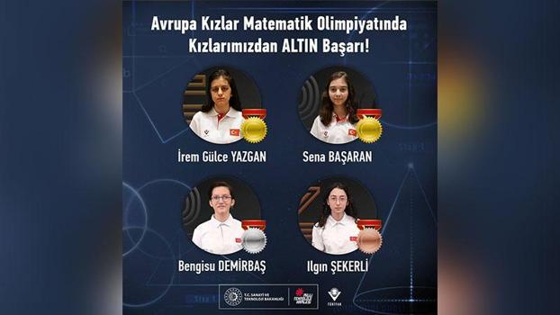 Avrupa Kızlar Matematik Olimpiyatlarında 4 Türk öğrenciye madalya