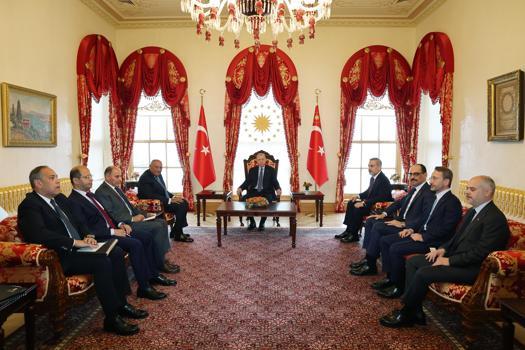 İstanbul- Cumhurbaşkanı Erdoğan Mısır Dışişleri Bakanı Sameh Shoukry'i kabul etti