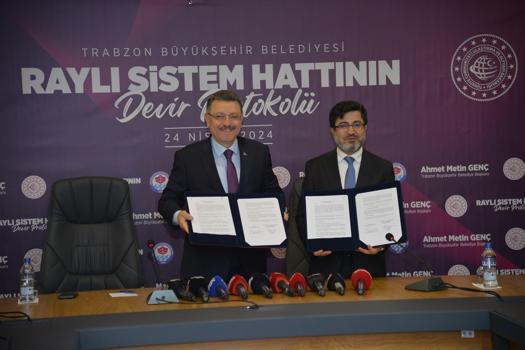 Trabzon Raylı Sistem projesinde devir protokolü