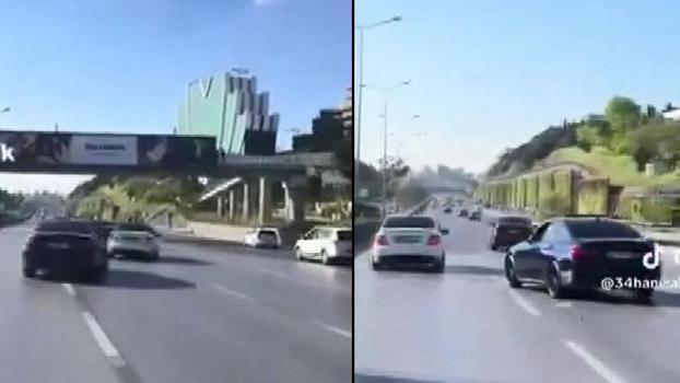 Maltepe'de trafiği tehlikeye düşüren sürücüler kamerada