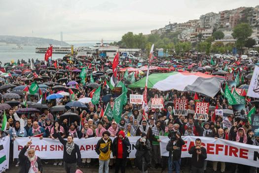 İstanbul-Üsküdar'da İsrail protestosu