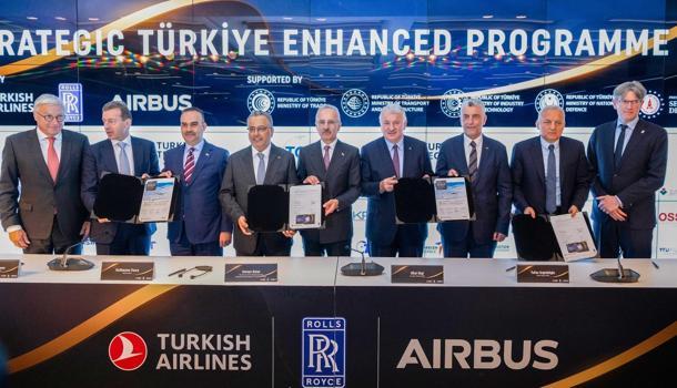 Türk Hava Yolları, Airbus ve Rolls-Royce ile stratejik iş birliği anlaşması imzaladı