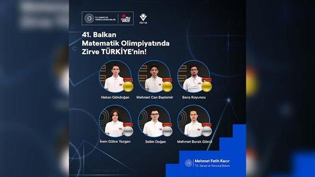 Bakan Kacır: 41'inci Balkan Matematik Olimpiyatı'nda ülkemiz birinci oldu
