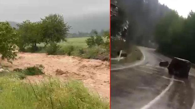 Adana’da 4 öğretmenin öldüğü bölgede, yola yine kaya düştü