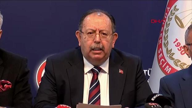 YSK Başkanı Yener'den yerel seçim kesin sonuçlarına ilişkin açıklama