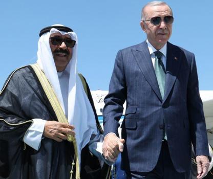 Cumhurbaşkanı Erdoğan, Kuveyt Emiri El Sabah'ı karşıladı