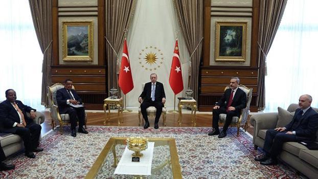 Erdoğan, eski Etiyopya Cumhurbaşkanı Wirtu ve Etiyopya Dışişleri Bakanı Selassie ile görüştü