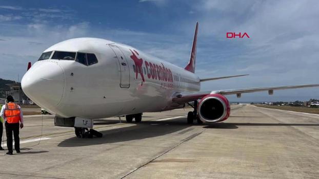 Bakanlık: Gazipaşa'da lastiği patlayan uçakta yolcular tahliye edildi, yaralı yok