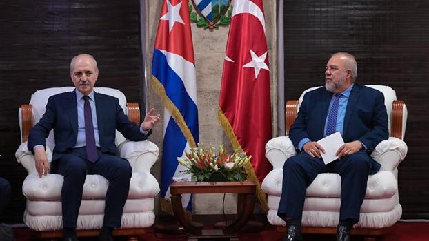 TBMM Başkanı Kurtulmuş, Küba Başbakanı Manuel Cruz ile bir araya geldi