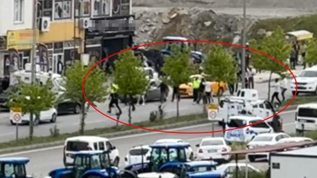 Diyarbakır’da iki esnaf ve aileleri arasında tekme ve yumruklu kavga kamerada