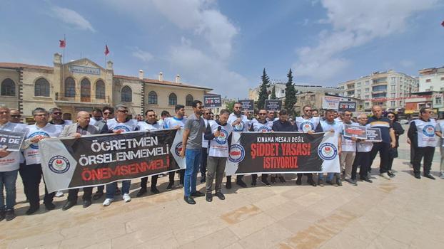 Kilis'te öğretmenlerden şiddete karşı eylem