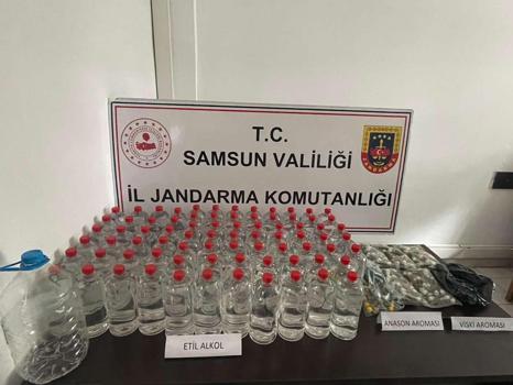 Samsun'da 78 litre etil alkol ele geçirildi