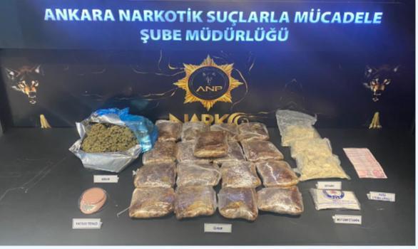 Ankara'da uyuşturucu operasyonu; 3 gözaltı