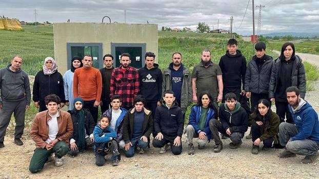 Edirne'de 22 kaçak göçmen yakalandı