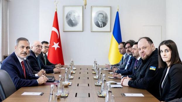 Bakan Fidan, Ukrayna Parlamentosu Başkanı Stefançuk ile görüştü