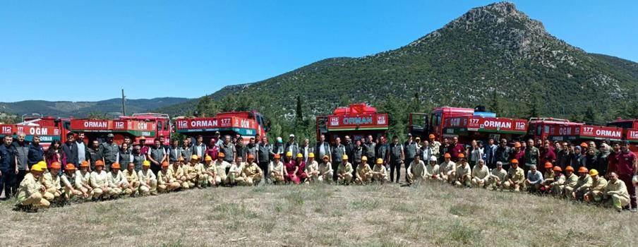 Bucak'ta orman personeli yangına hazır