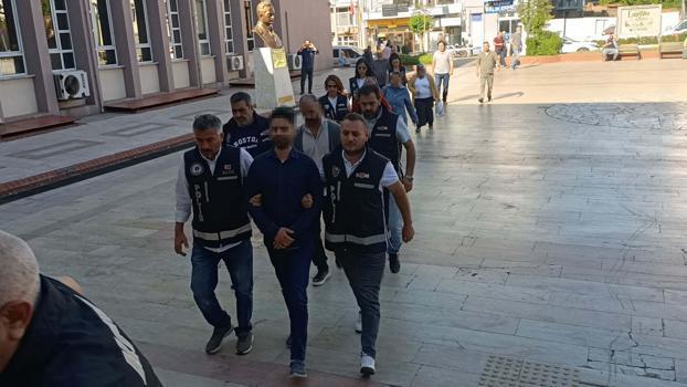 Aydın'da Kıskaç-15 operasyonunda gözaltına alınan 7 şüpheli, adliyede