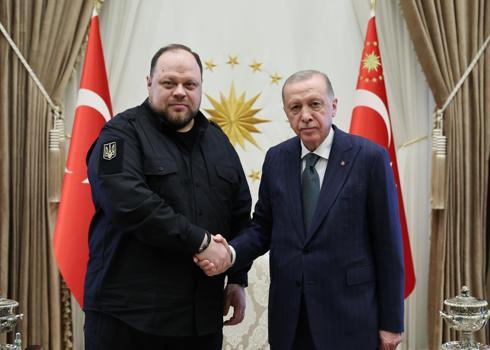 Cumhurbaşkanı Erdoğan, Ukrayna Meclis Başkanı Stefanchuk'u kabul ettİ