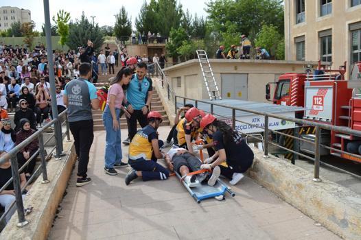 Mardin’de 7 kurumun katılımıyla acil durum ve ilk yardım tatbikatı