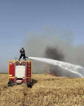 Hatay'da iki ayrı yangında 77 dönüm ekili buğday tarlası zarar gördü