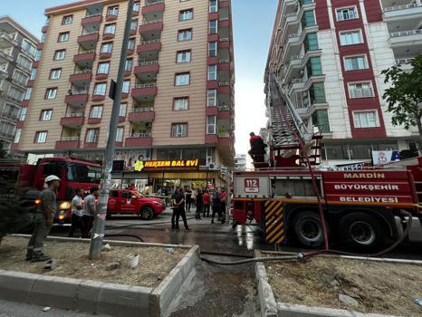 Mardin’de apartman dairesinde yangın