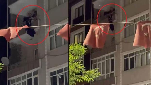 Güngören'de DEAŞ operasyonunda 4'üncü kat balkonundan atlamaya çalışan kadını özel harekat kurtardı