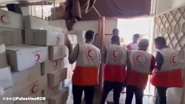 Filistin Kızılayı,Türk Kızılayı desteğiyle Gazzeli 4 bin 116 aileye hijyen kiti dağıttı