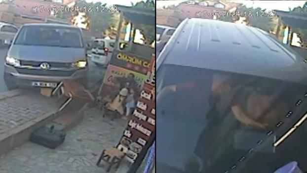 Arnavutköy'de minibüs dondurma dükkanına daldı; kaza anı kamerada