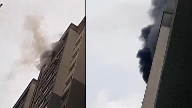 Esenyurt'ta 23 katlı binada yangın paniği