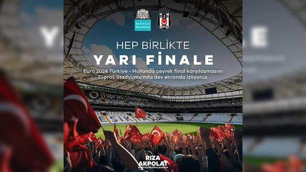 Hollanda-Türkiye maçı Beşiktaş Tüpraş Stadyumu'nda yayınlanacak