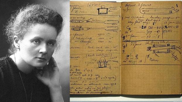 Marie Curie ölüm yıl dönümünde ‘radyasyon saçan’ laboratuvar defteriyle anıldı