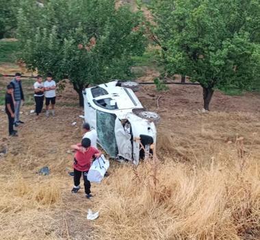 Mardin’de tarlaya uçan hafif ticari araç araçtaki 3 kişi yaralandı